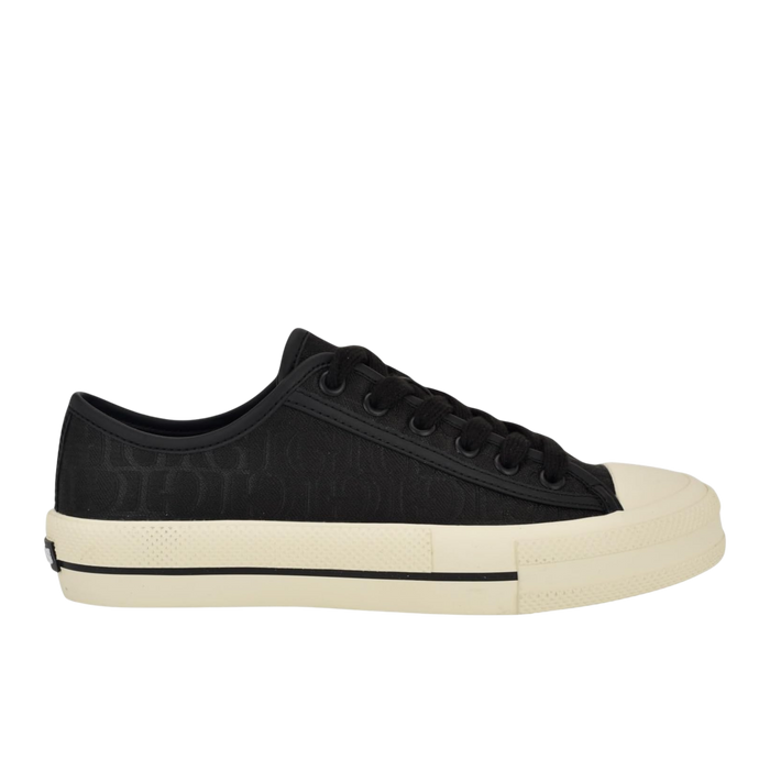 Guess Women Carey Canvas Low Top Sneakers - Black Logo