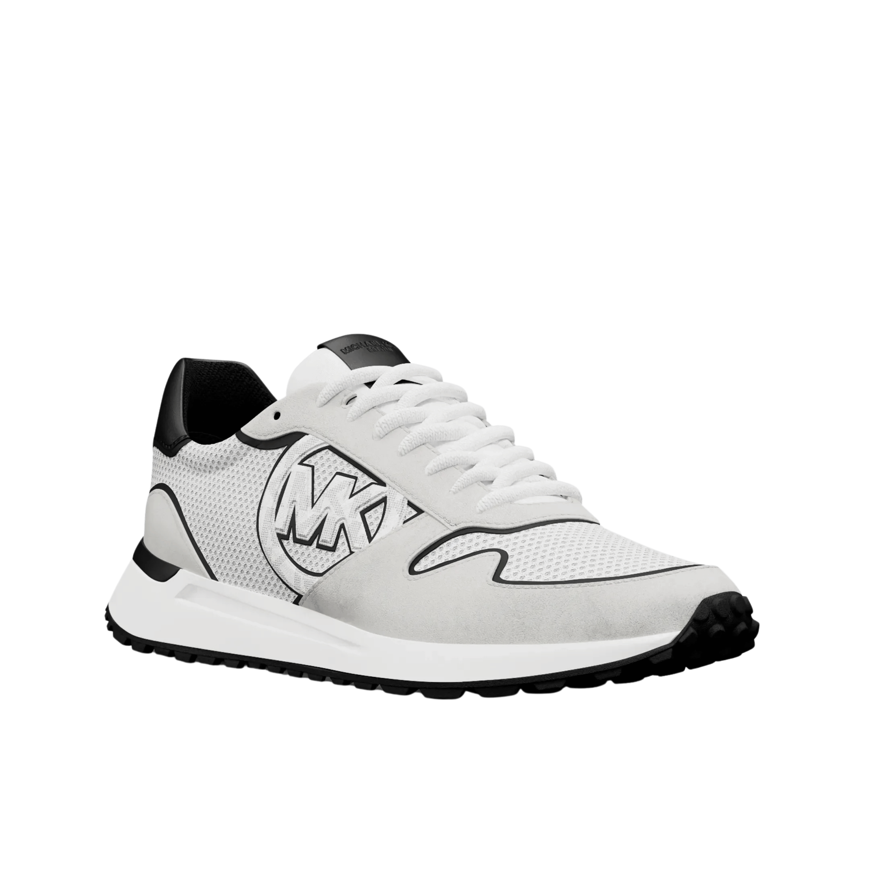 Michael Kors Men Dax Mixed Media Trainer  - Bright Wht