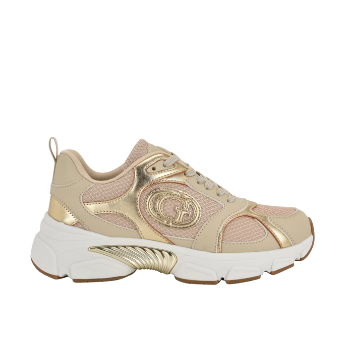 Guess Women Ibitha Metallic Signature G Sneakers - Light Natural