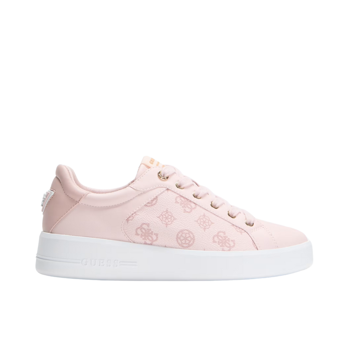 Guess Women Ronii Debossed Peony Low Top Sneakers - Medium Pink