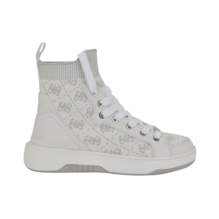 Guess Women Quattro G Knit High Top Sneakers - White