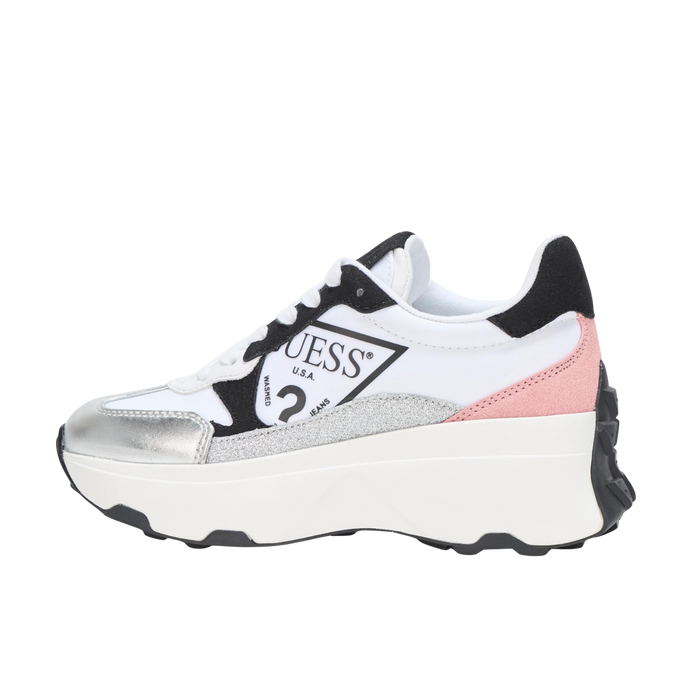 Guess Women Calebb Sneakers - Silver Pink Multi