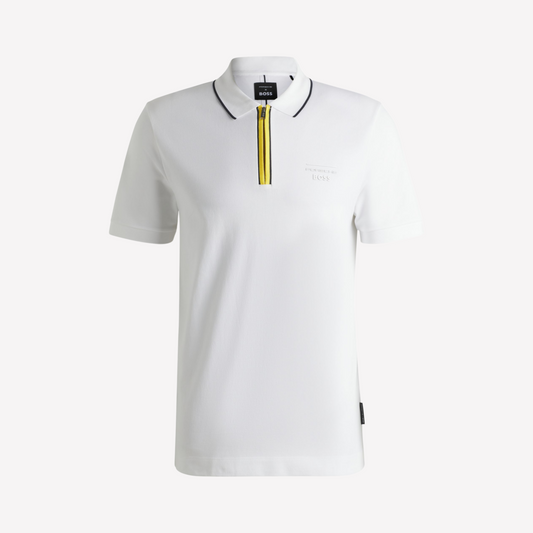 Hugo Boss Men Polo Shirt Porsche X Boss - White