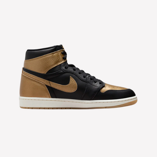 Nike Men's Air Jordan Retro 1 High - Black and Gold