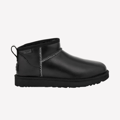 UGG Women Classic Ultra Mini LTHR Regen - Black