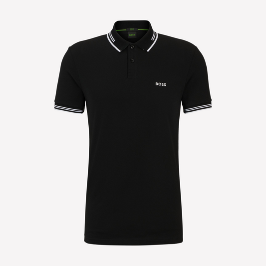 Hugo Boss Men Stretch Cotton Slim Fit Polo Shirt - Black