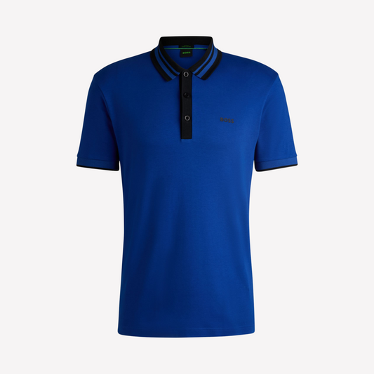 Hugo Boss Men Interlock Cotton Polo Shirt - Blue