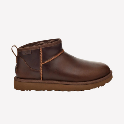 UGG Women Classic Ultra Mini LTHR Regen - Ironwood