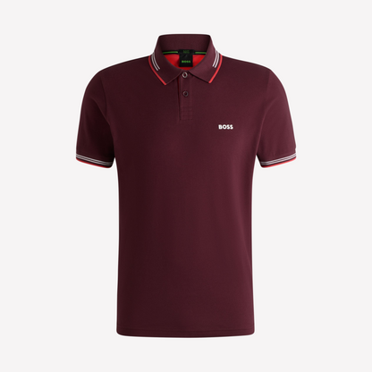 Hugo Boss Men Stretch Cotton Slim Fit Polo Shirt - Red