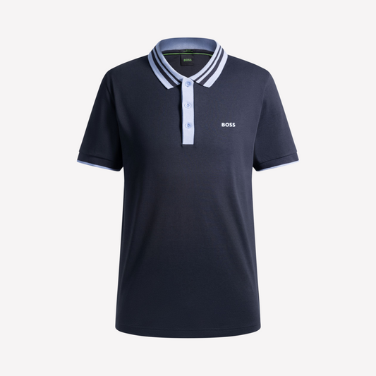 Hugo Boss Men Interlock Cotton Polo Shirt - Dark Blue