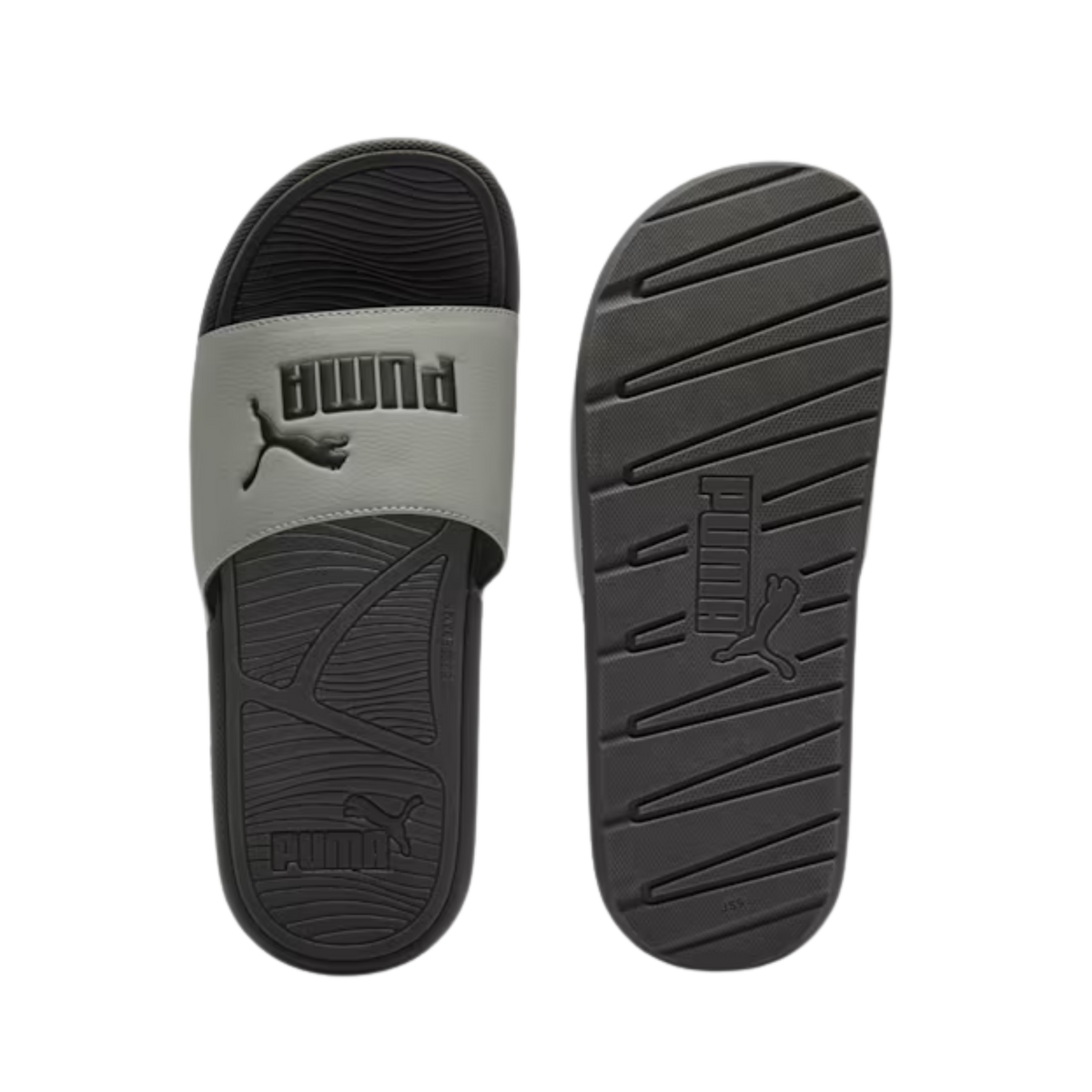Puma Men Cool Cat 2.0 Slides - Smokey Gray Black