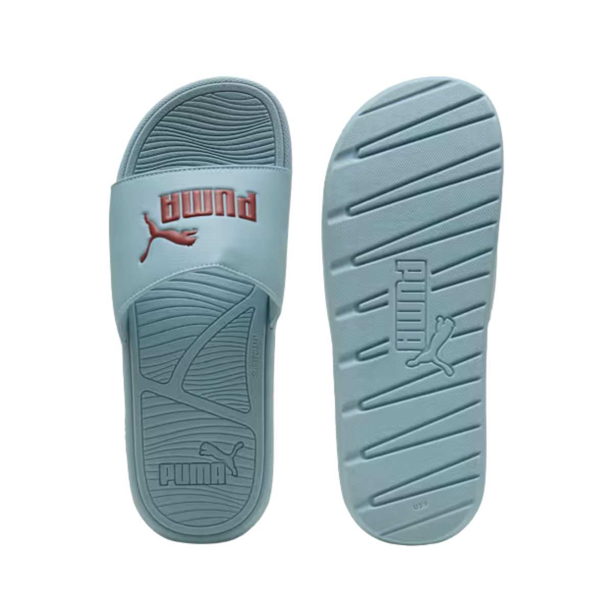 Puma Men Cool Cat 2.0 Slides - Seafoam Bordeaux Red