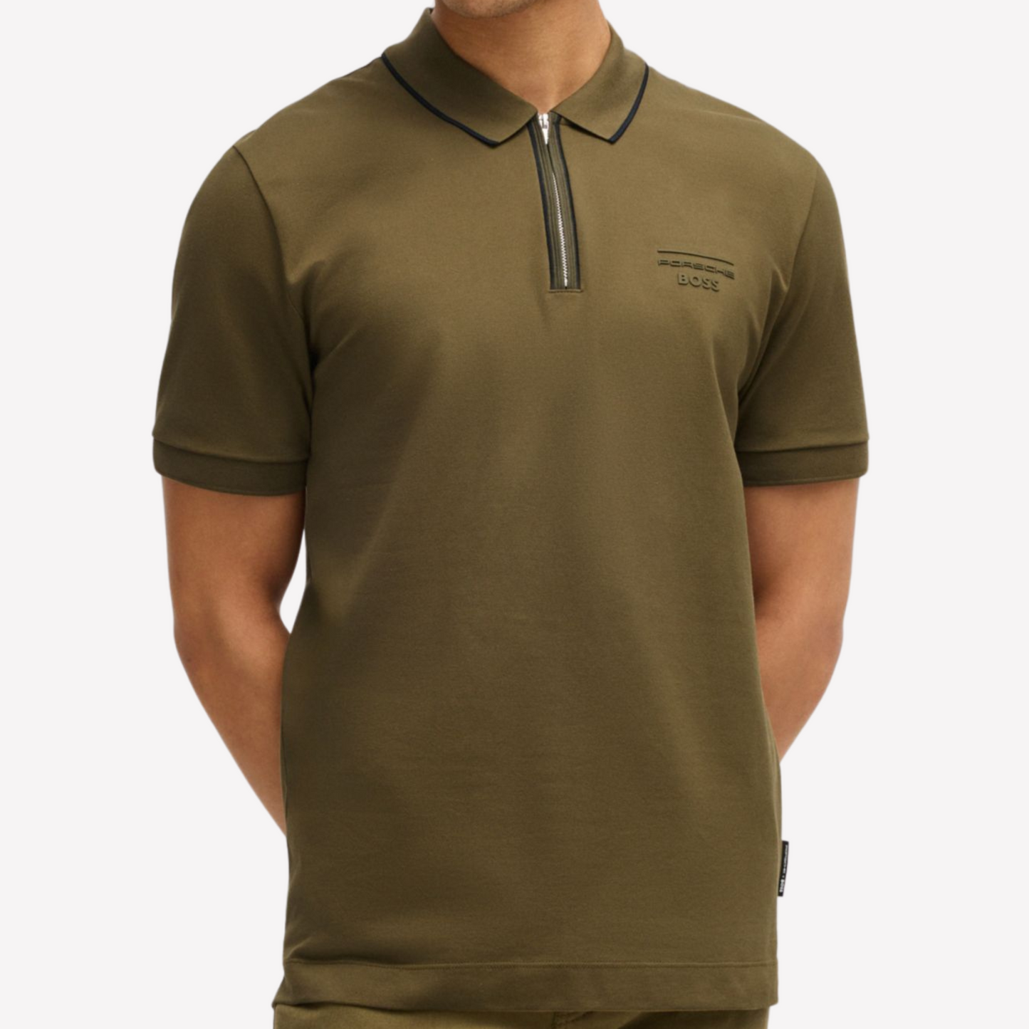 Hugo Boss Men Polo Shirt Porsche X Boss - Dark Green