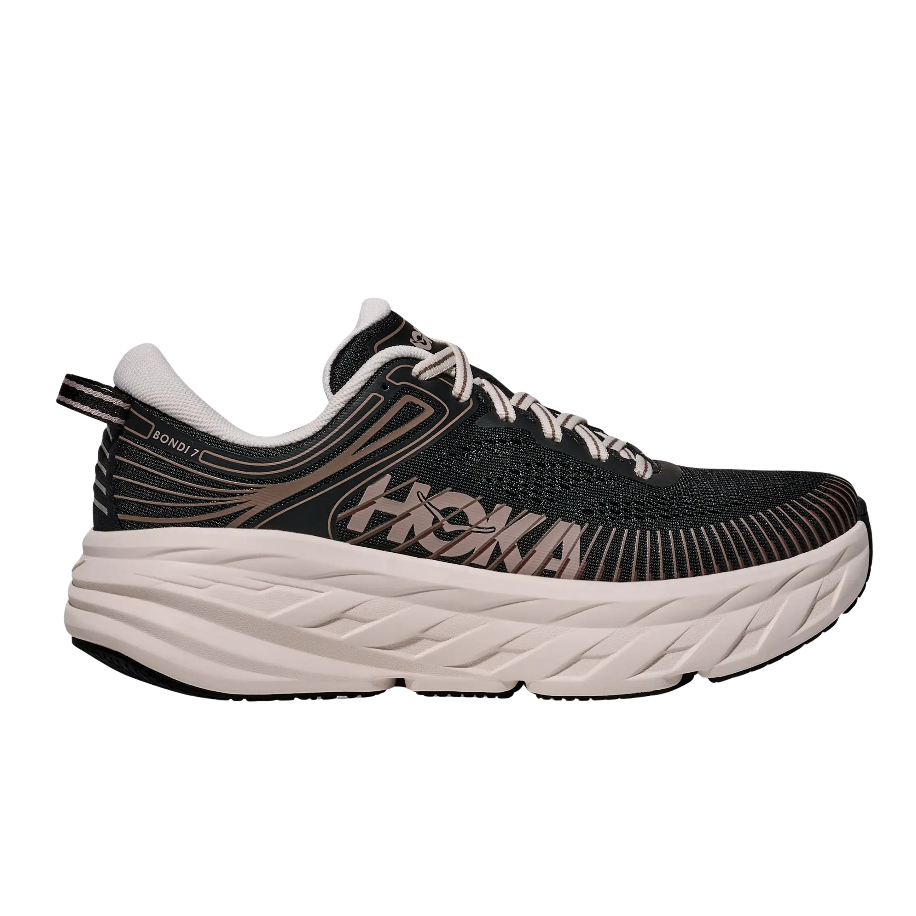Hoka Women Bondi 7 - Black Rose Cream