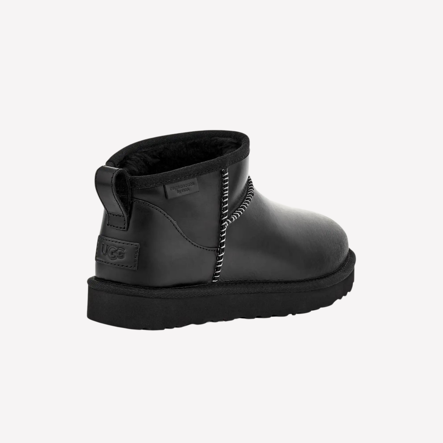 UGG Women Classic Ultra Mini LTHR Regen - Black