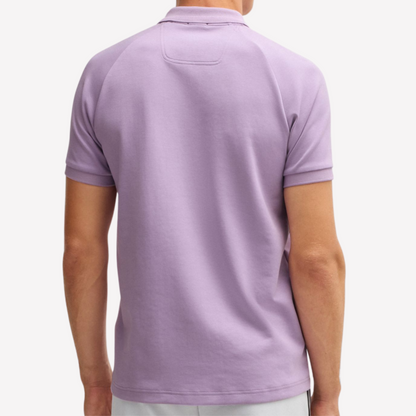 Hugo Boss Men Polo Shirt In Drop Needle - Light Purple