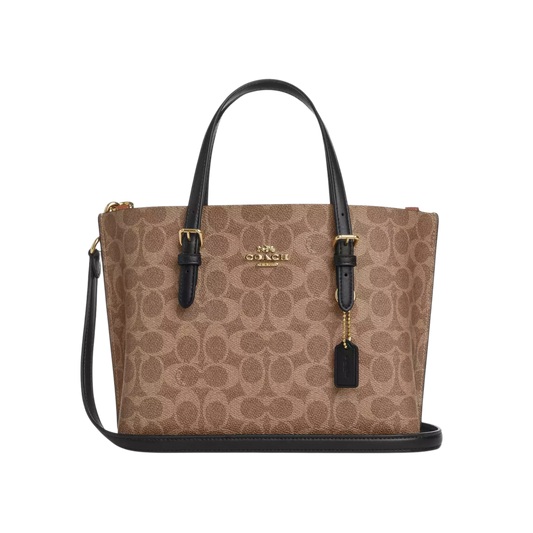 COACH Mollie Tote Bag - Tan Black