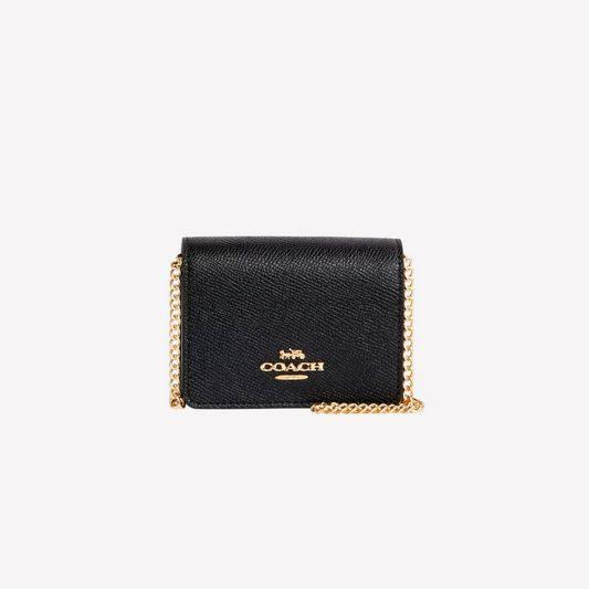 COACH Mini Wallet On A Chain - Black