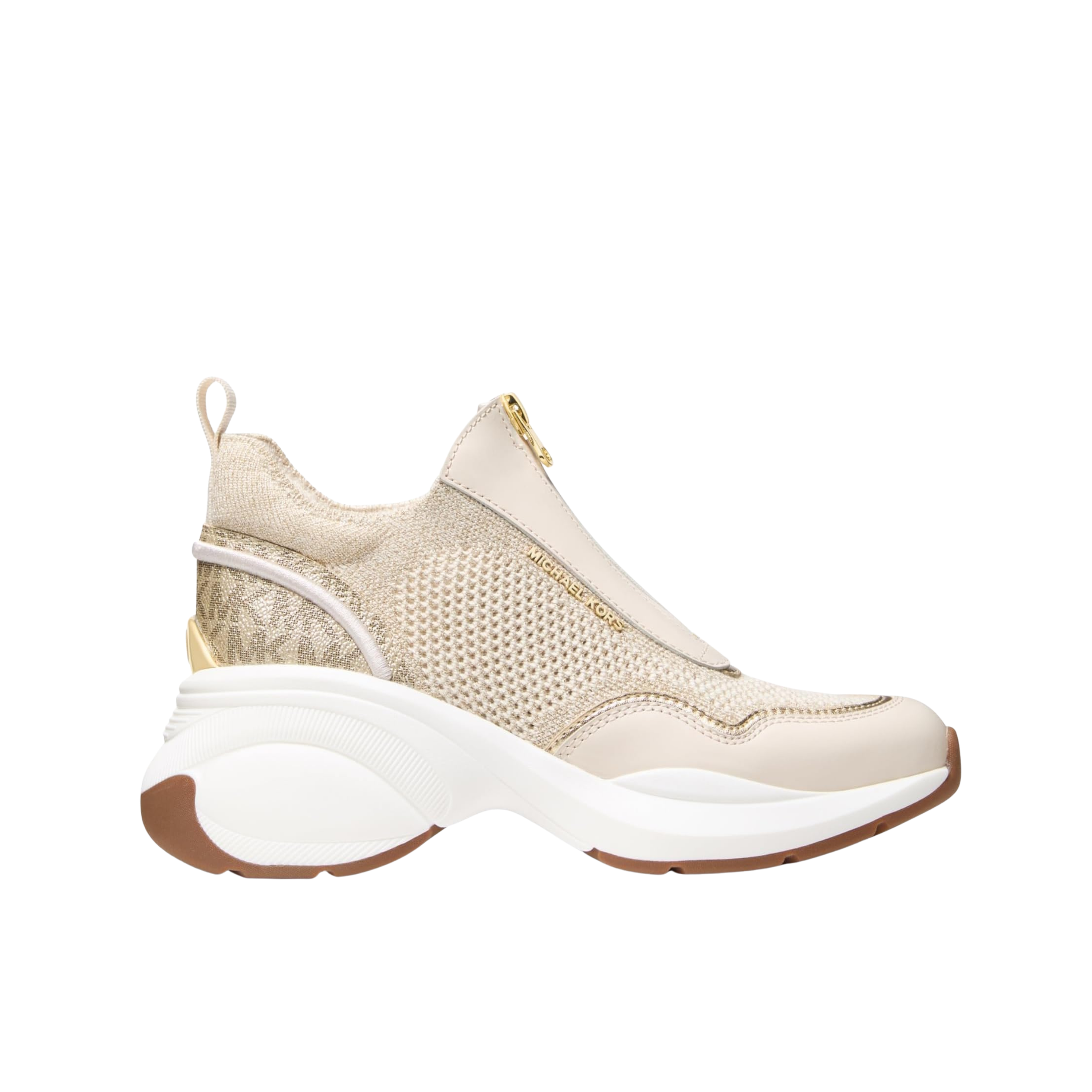 Michael Kors Women Zuma Slip On Trainer - Pale Gold