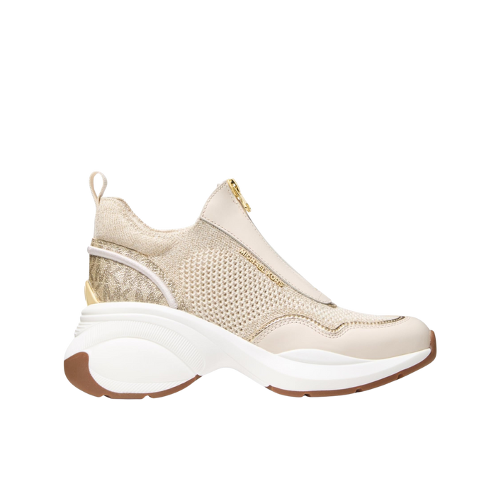 Michael Kors Women Zuma Slip On Trainer - Pale Gold