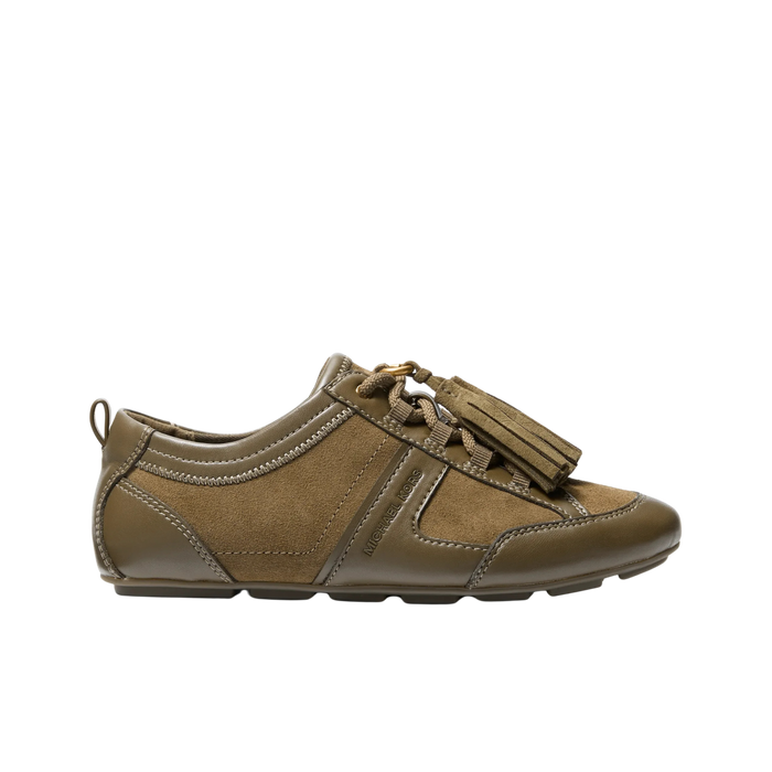 Michael Kors Women Keely Tassel Suede Trainer - Loden