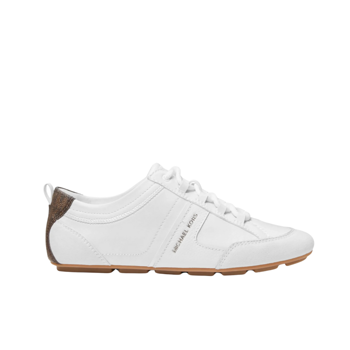 Michael Kors Women Keely Leather Trainer - Optic White