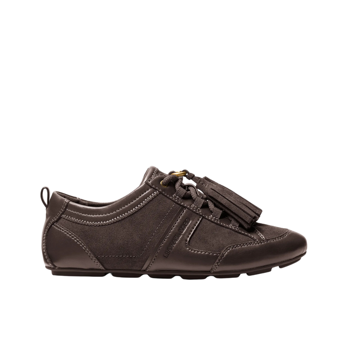 Michael Kors Women Keely Tassel Suede Trainer - Chocolate
