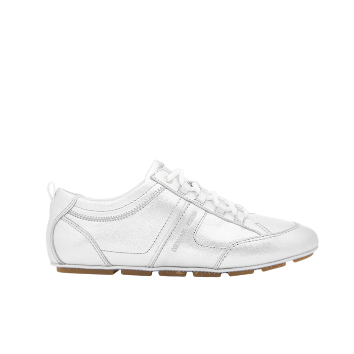 Michael Kors Women Keely Leather Trainer - Silver