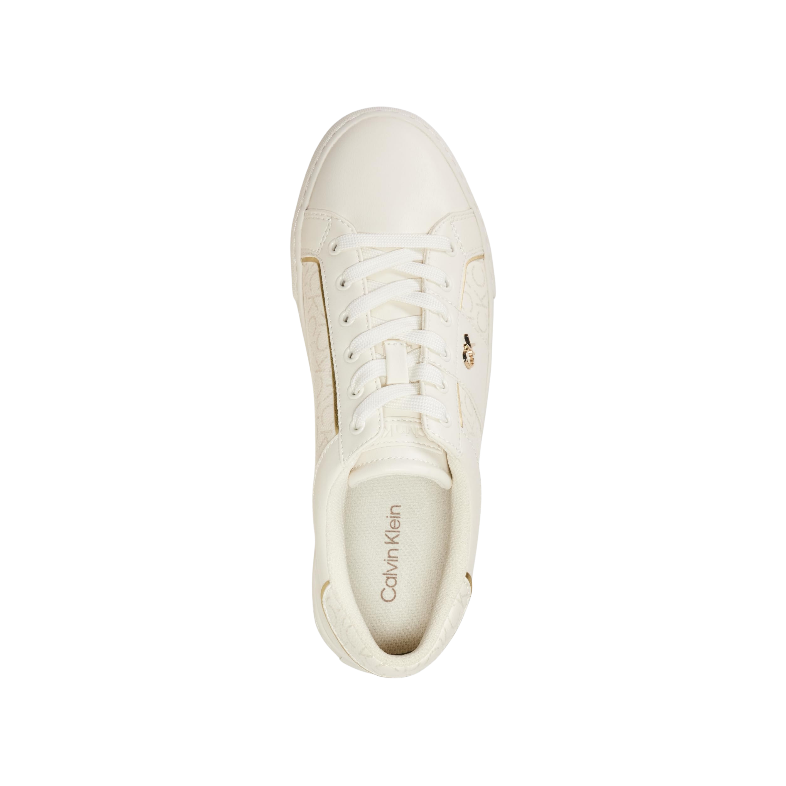 Calvin Klein Women Charie Sneaker - Ivory Logo