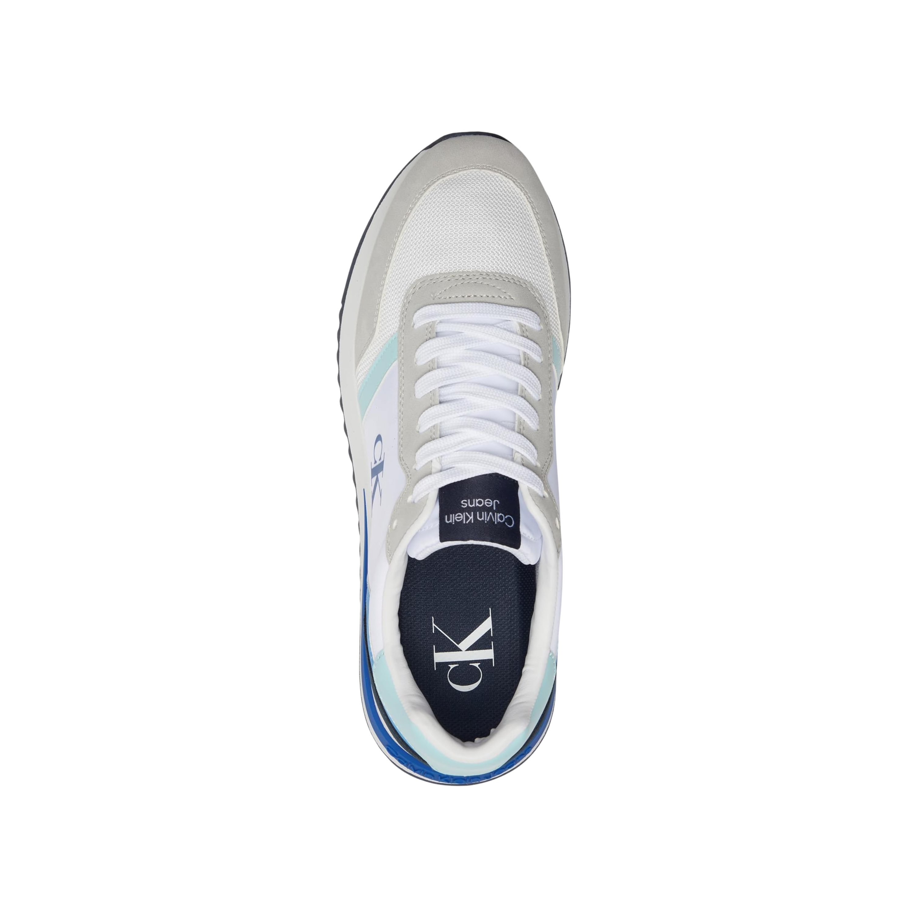 Calvin Klein Men Picio Monogram Logo Sneaker - Medium Blue White Multi