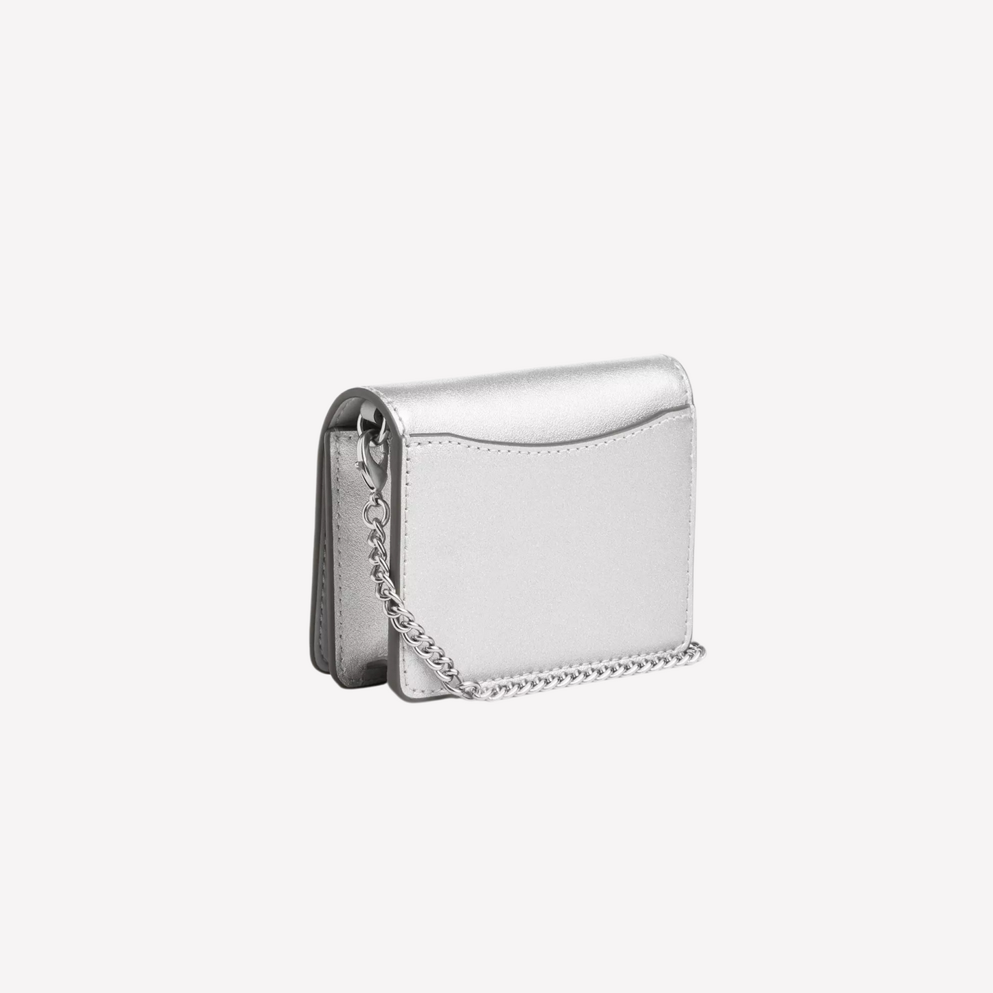 COACH Mini Wallet On A Chain - Silver