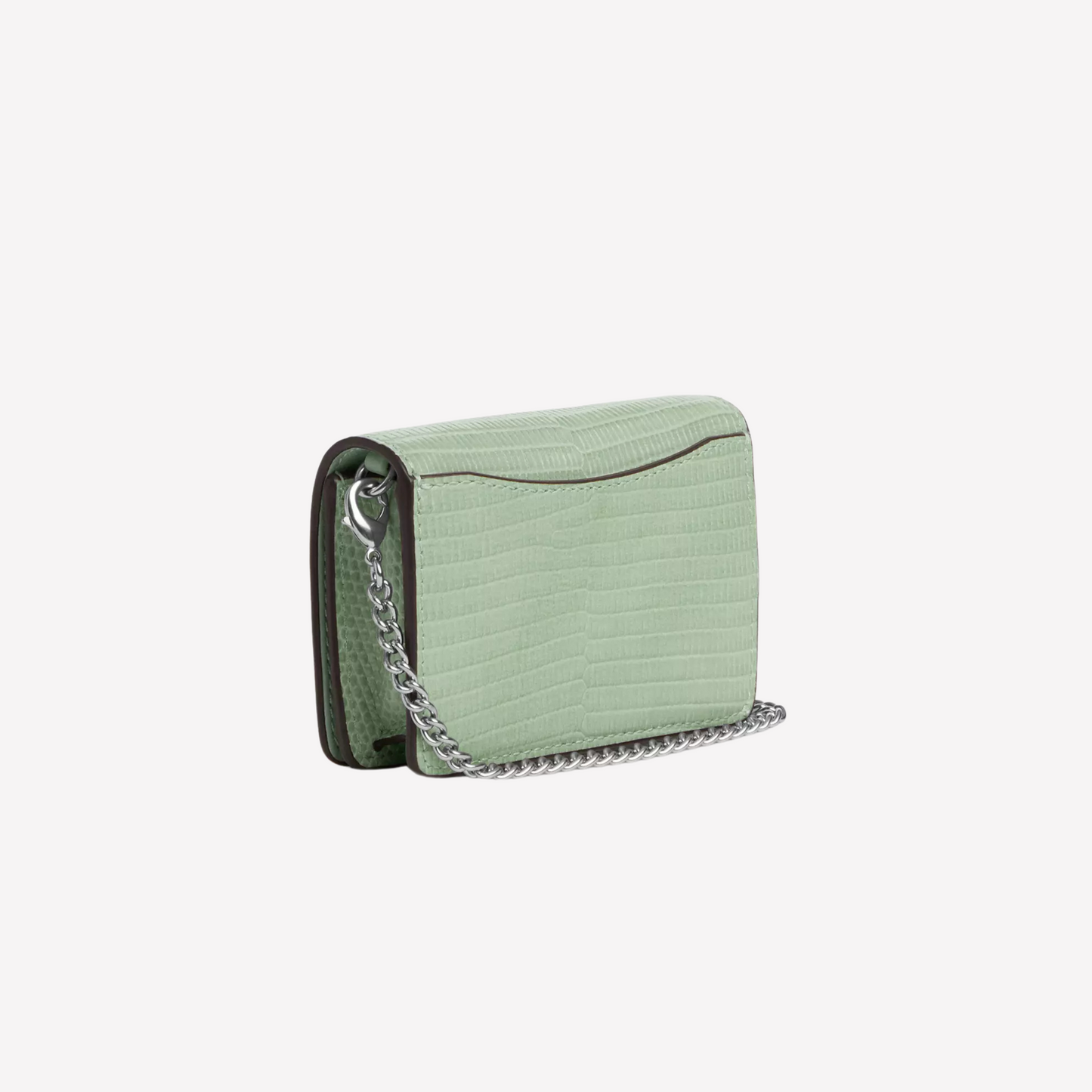 COACH Mini Wallet On A Chain - Pale Green