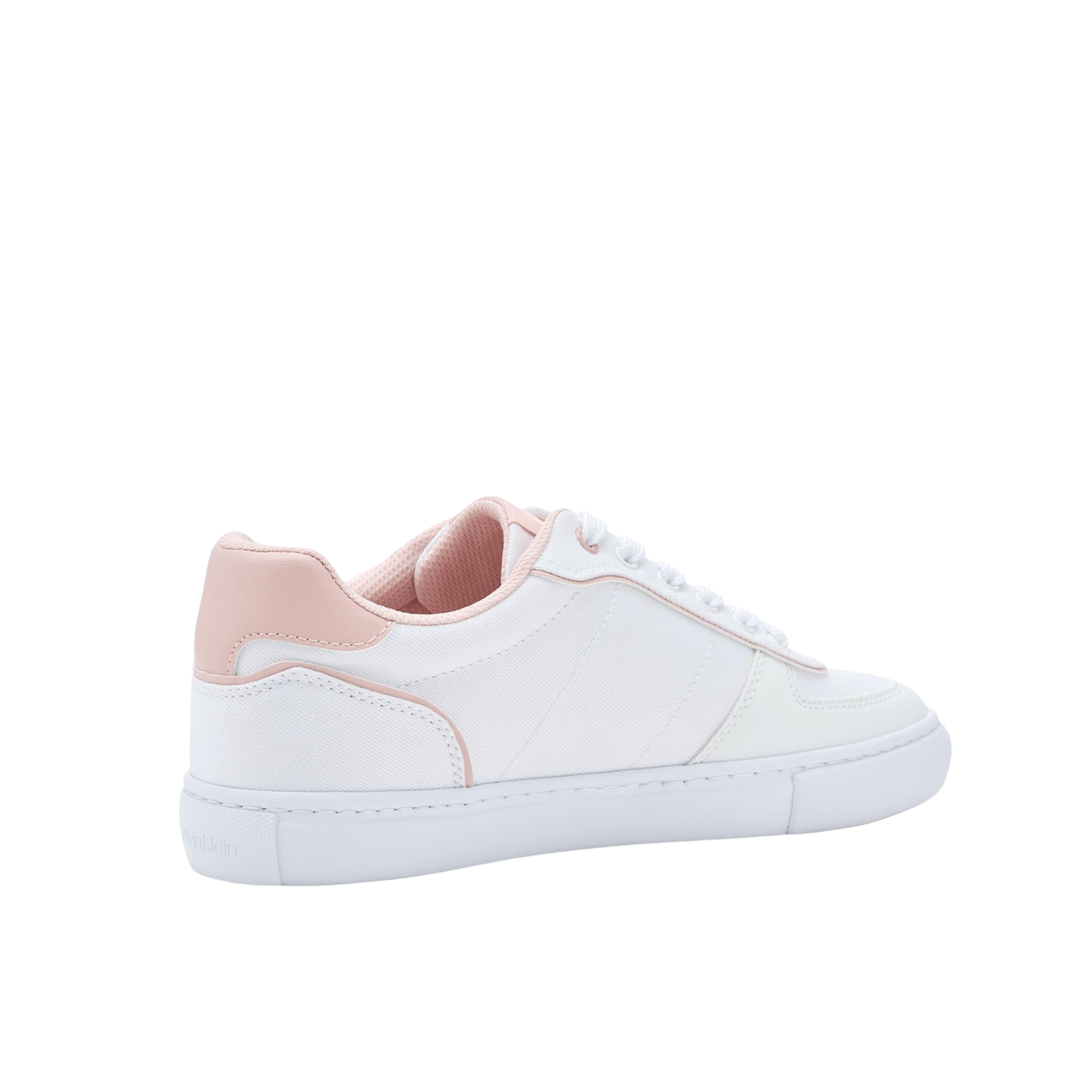 Calvin Klein Women Caspian Sneaker - White Denim Light Pink