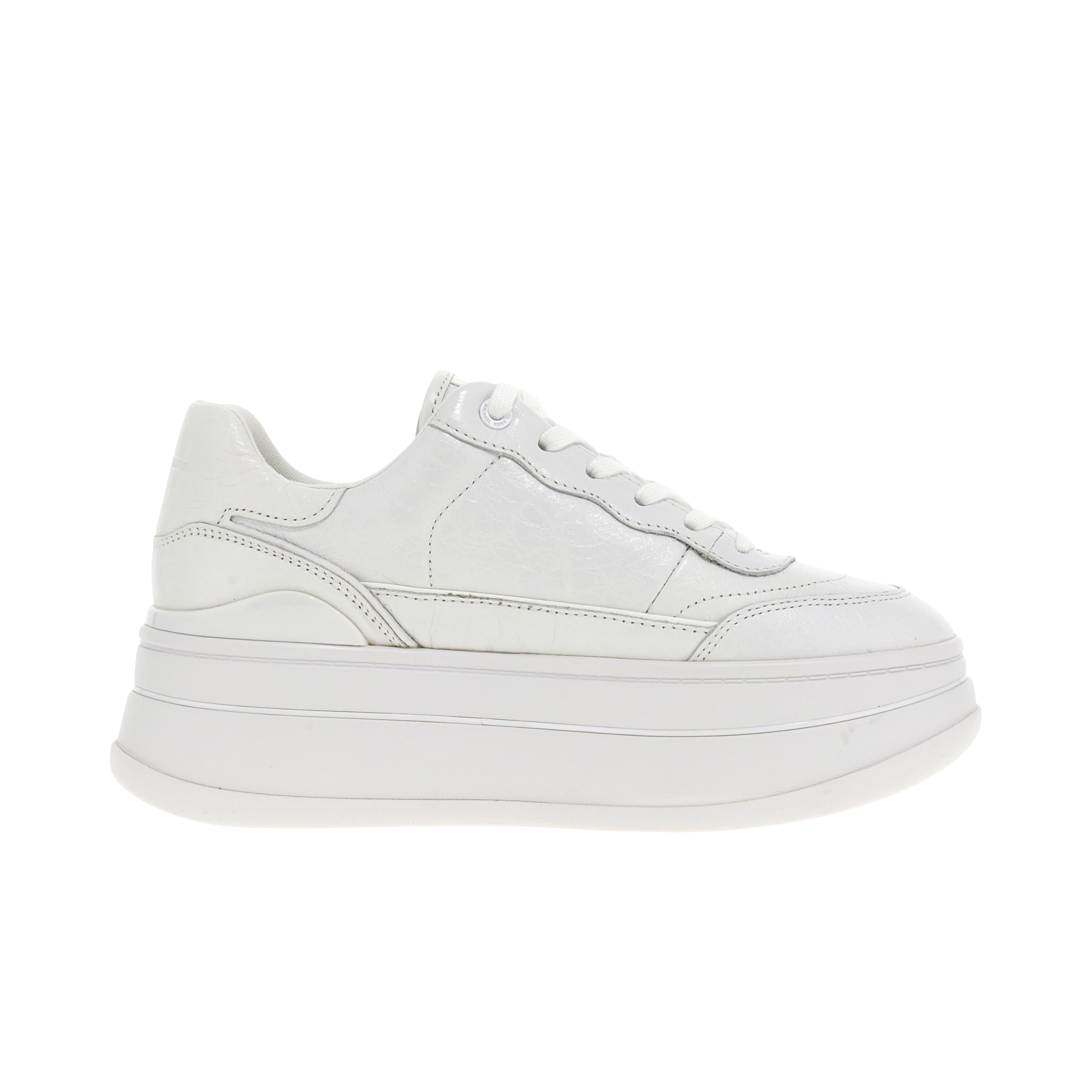 Michael Kors Women Hayes Lace Up Platform Sneaker - Optic White Crush Leather