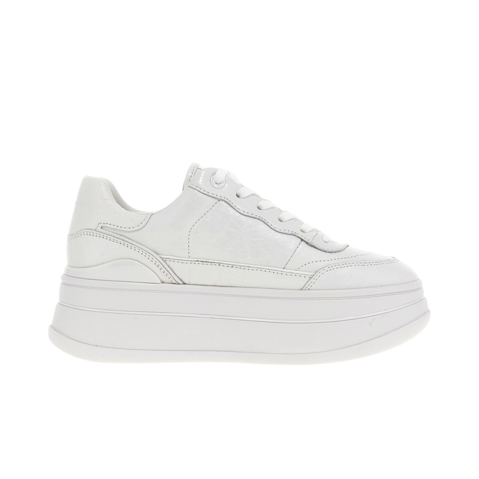 Michael Kors Women Hayes Lace Up Platform Sneaker - Optic White Crush Leather