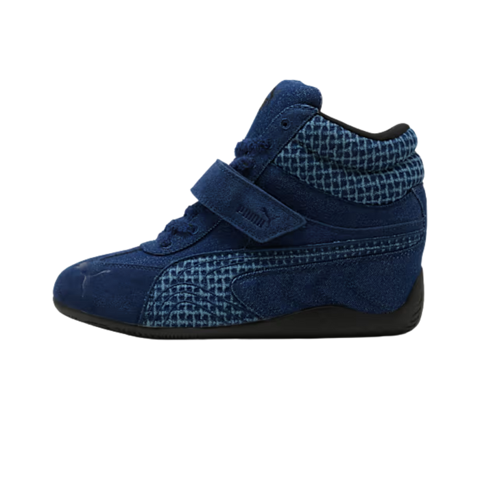 Puma Women Speedcat Wedge Sneakers - Black Snow Mountain Blue