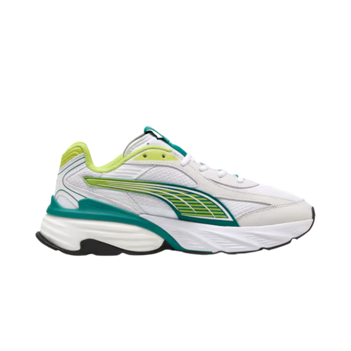 Puma Men X Aston Martin Aramco F1 Team Fade Sneakers - White Lime Shimmer