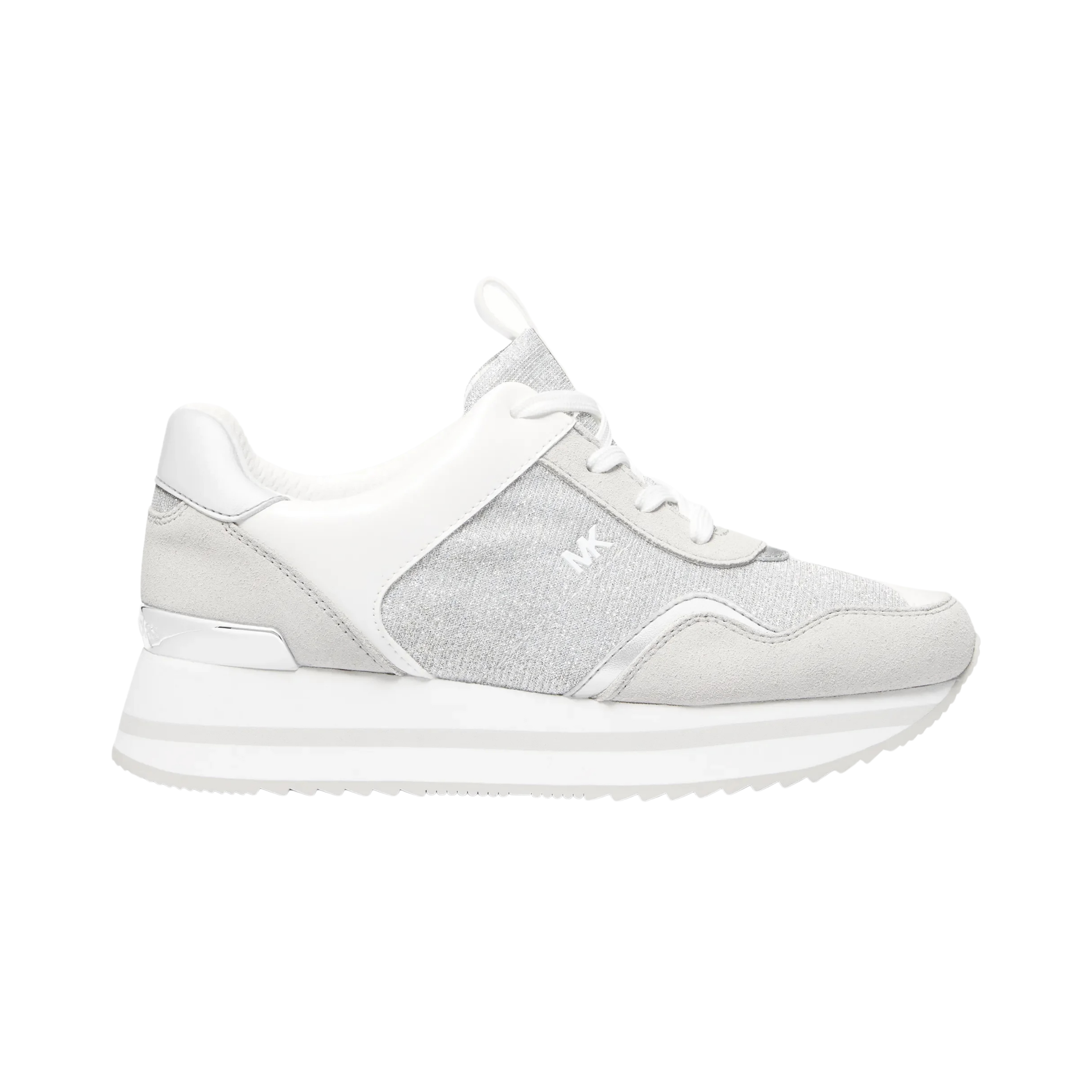 Michael Kors Women Raina Glitter Trainer Sneakers - Silver