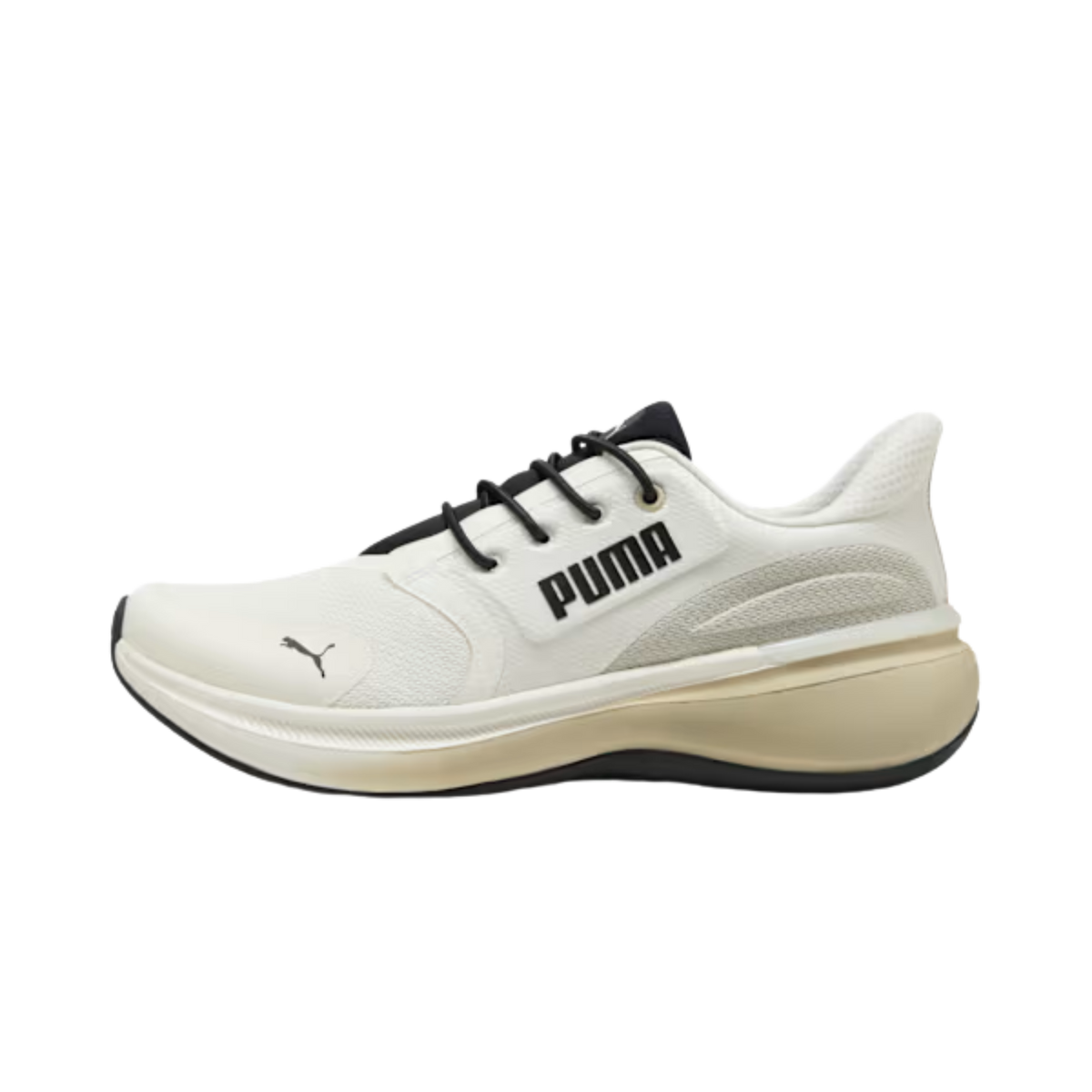 Puma Men Softride Exo Shift Sneakers - Warm White Desert Dust Black