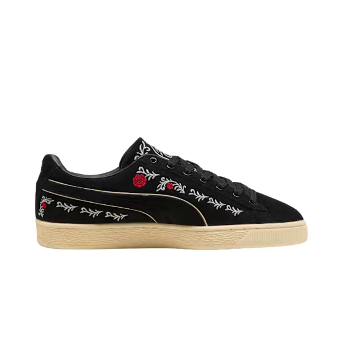 Puma Men Suede Hasta La Muerte Sneakers - Black Buttercream Red Rhythm