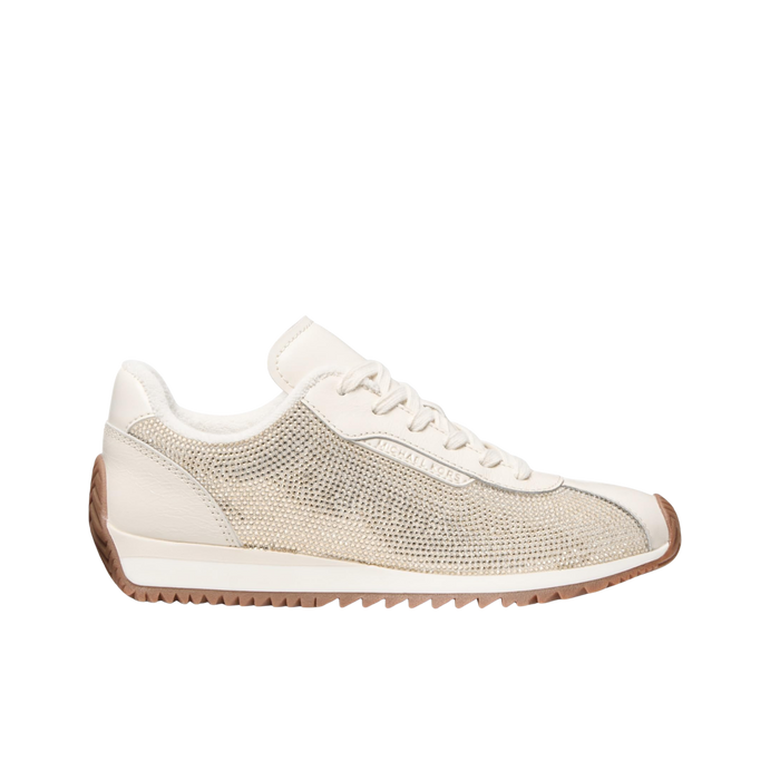 Michael Kors Women Rhodes Leather Trainer - Light Cream
