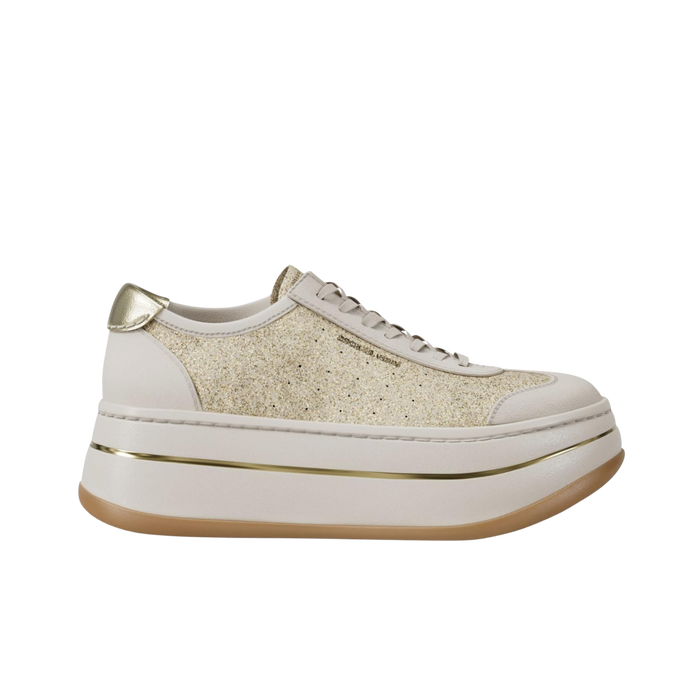 Michael Kors Women Hayes T Toe Platform Sneaker - Pale Gold