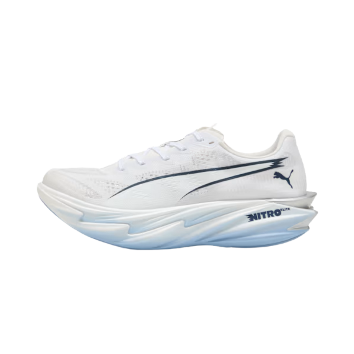 Puma Women Deviate NITRO™ Elite 4 - White Chambray Blue Persian Blue