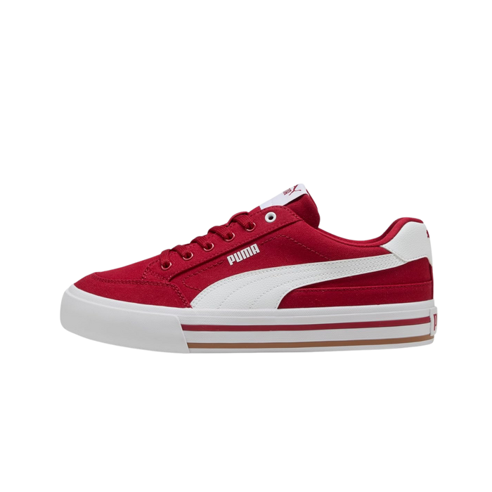Puma Men Court Classic Vulcanized Formstrip Sneakers - Dark Crimson White