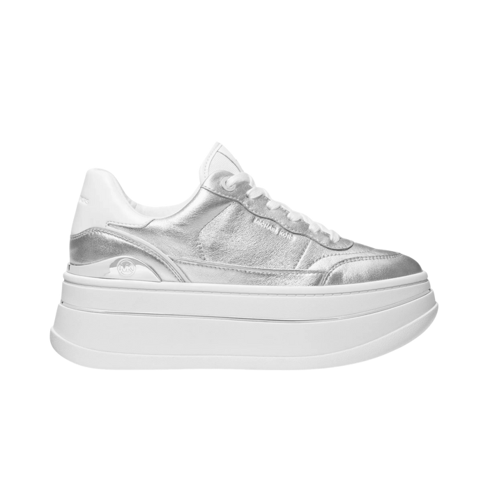 Michael Kors Women Hayes Lace Up Platform Sneaker - Silver
