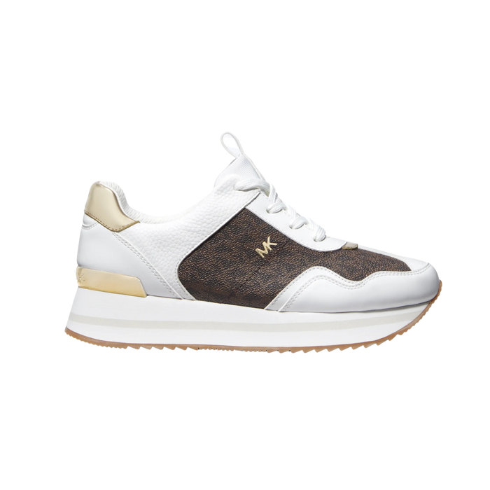 Michael Kors Women Raina Signature Logo Platform Trainer - Brown