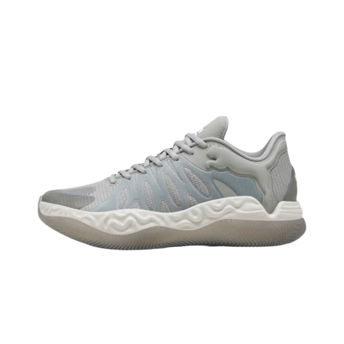 Puma Men HALI 1 Smoke Basketball Shoes - Gray Echo Feather Gray