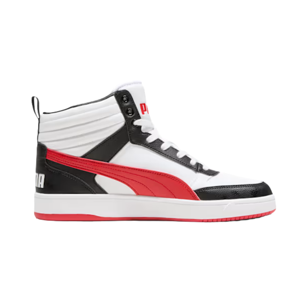 Puma Men Dribble Mid Top Sneakers - White For All Time Red Black