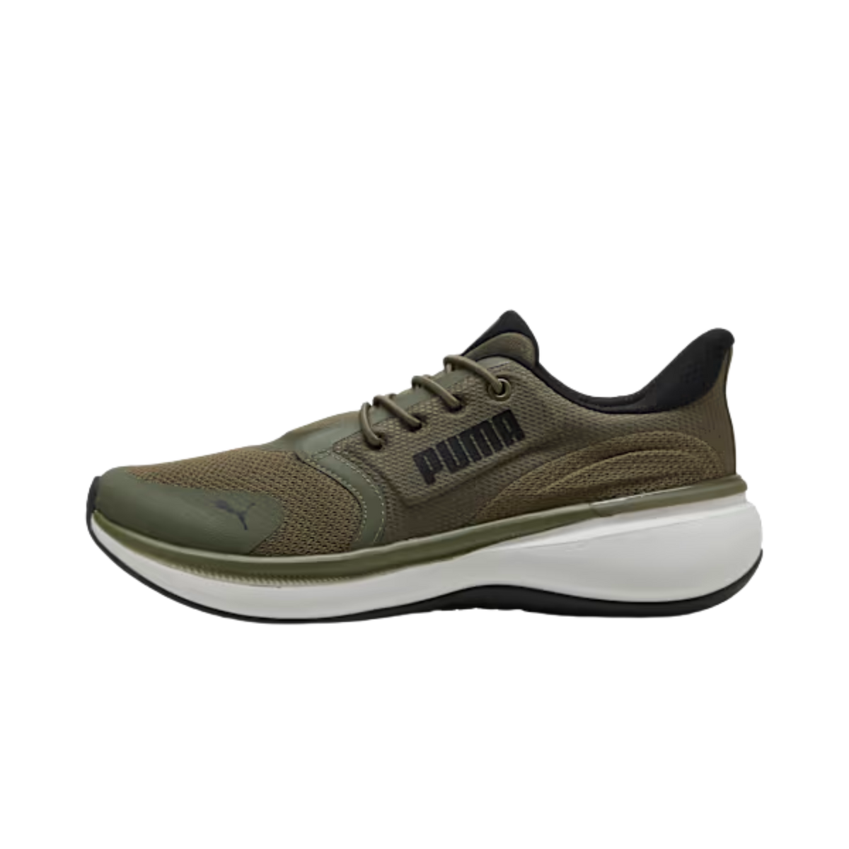 Puma Men Softride Exo Shift Sneakers - Loden Green Black Feather Gray