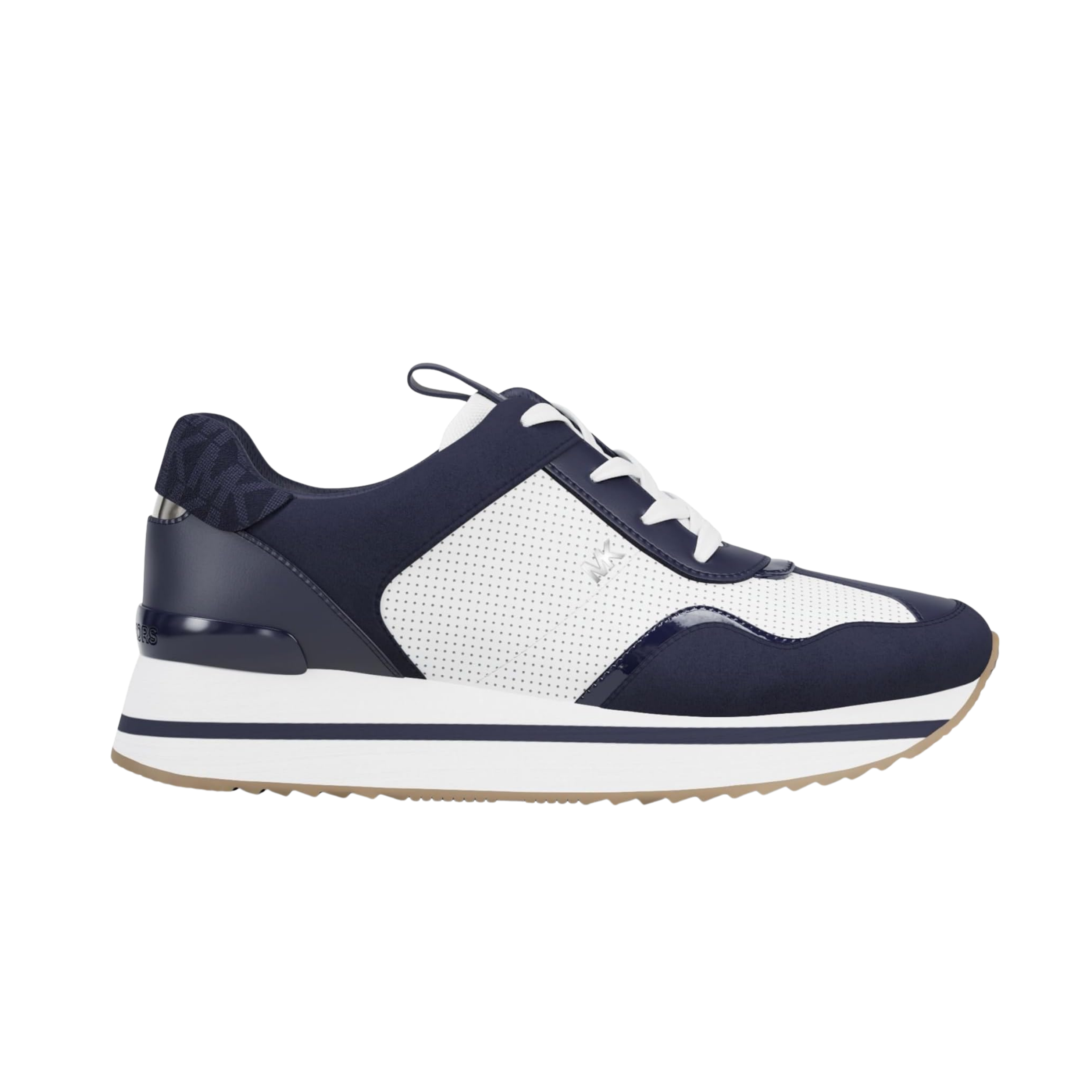 Michael Kors Women Raina Color Block W Signature Trainer Sneakers - Dress Blues